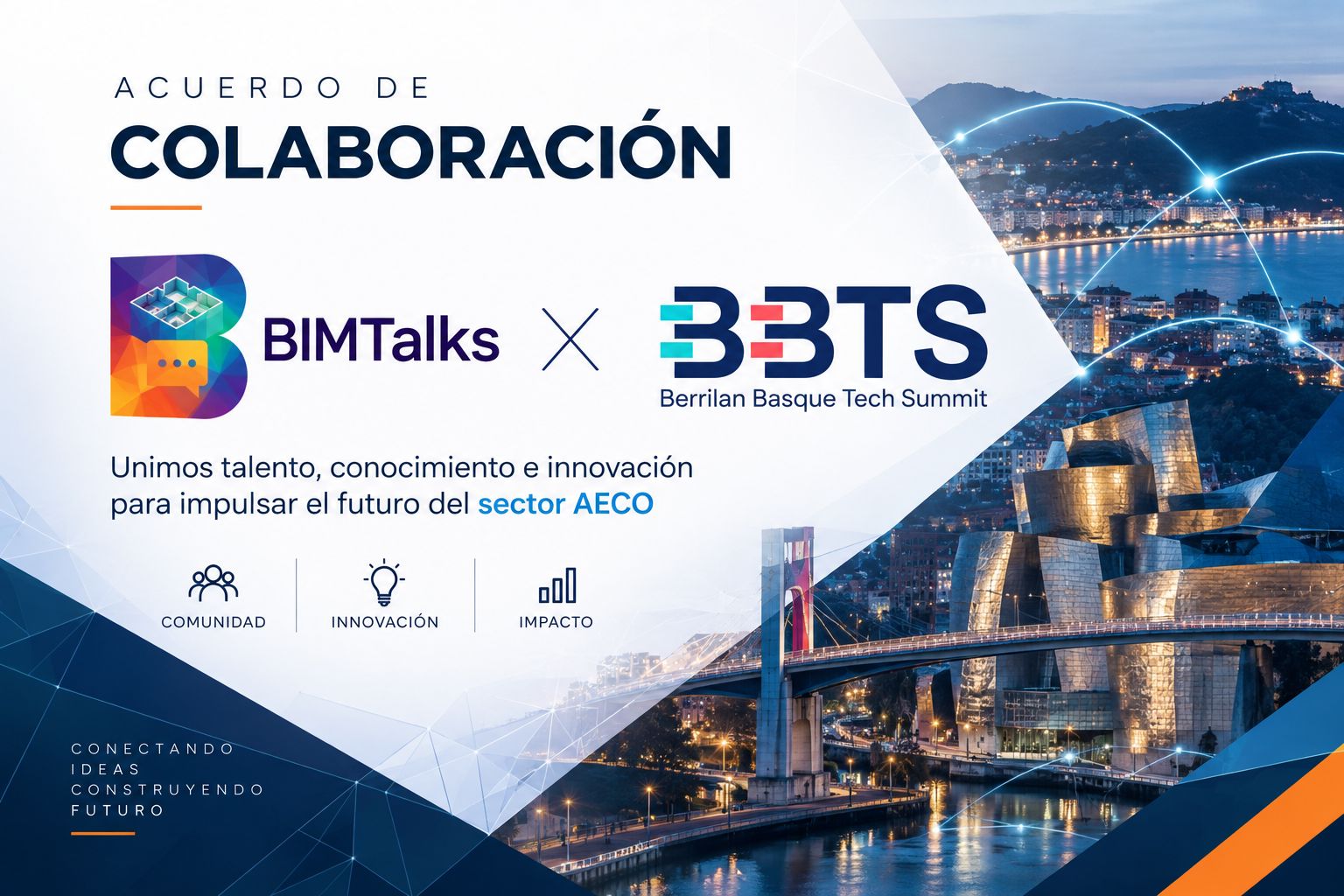 Acuerdo de colaboración BIMTalks y Berrilan Basque Tech Summit (BBTS)